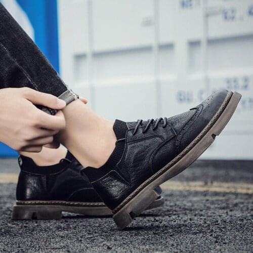 Sport men Casual leather Mens mens man top slip for Sneaker loafers 2020 on sneakers fashion low male black leisure casual flat