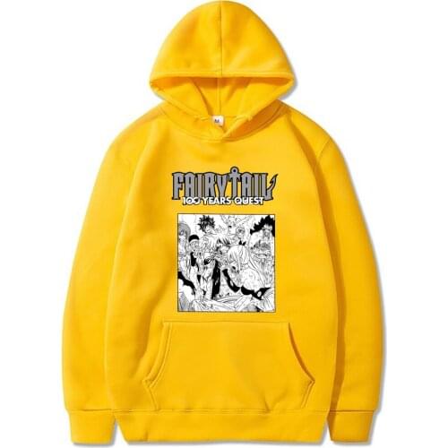 Fairy Tail Hoodies Japanese Anime Men Women Sweatshirt Harajuku Cartoon Hoodies Streetwear Hip Hop Black Hoodies