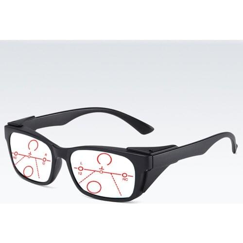 TR90 Trend Rectangle Windproof Men Progressive Multifocal Reading Glasses +0.75 +1 +1.25 +1.5 +1.75 +2 +2.25 +2.5 +2.75 To +4