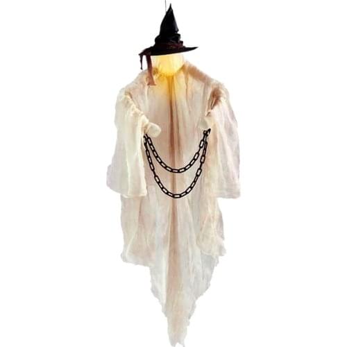 Halloween Decoration Hanging Ghost Hanging Ghost Witch Haunted House Farm Flying Horror Luminous Pendant Suitable For Party