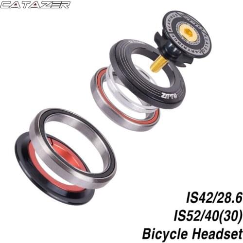 Bicycle Headset 42mm 52mm CNC 1 1/8"-1 1/2" For MTB Bearing Straight And Tapered Tube Fork IS42 IS52 Steer