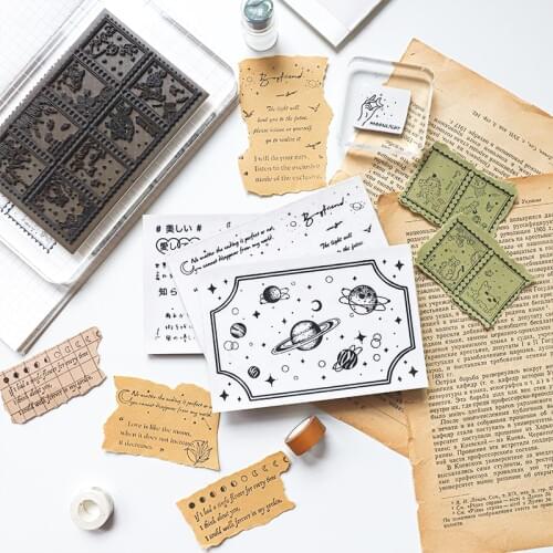 Vintage Ancient Star Planet decoration stamp sponge rubber stamps for scrapbooking stationery DIY craft standard stamp
