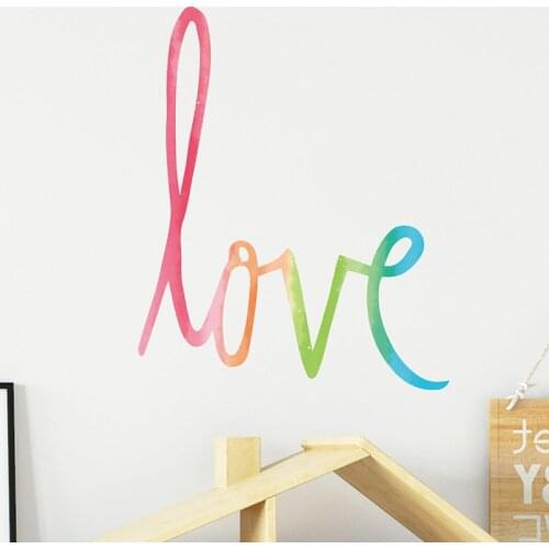 High Quality Colorful Love Wall Decal Creative Life Home Decoration Wallpaper Self Adhesive Removable Bedroom Study Stickers