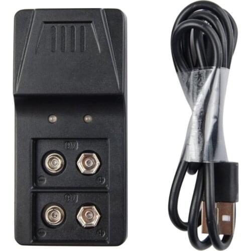 USB 9V 6F22 Battery Charger 2 Slot for 9V Rechargeable Li-lon and Ni-MH battery
