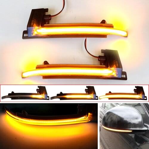 2 pieces Dynamic Blinker Mirror Light for Audi A4 A5 B8 A3 8P Q3 A6 C6 4F S6 LED Turn Signal Side Indicator Blinker SQ3 A8 D3 8K