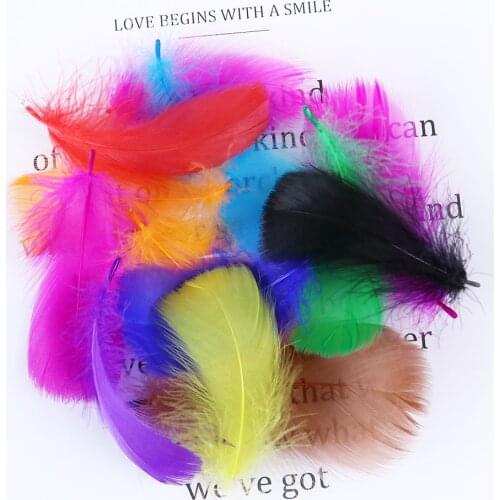 50 PCS Pink Goose Feathers 10-15 CM Medium Floating For DIY Wedding Clothes Jewelry Making Decoration Crafts Accessories Plumes