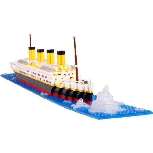 66503 1860PCS Model city Titanic RMS ship 3D Educational compatible with 05033 Diamond Building Blocks Bricks Toys