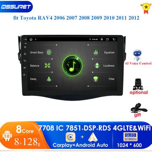 7inch 2din Android 10 Car Radio for Toyota RAV4 2006 2007 2008 2009 2010 2011 2012 GPS Navigation Player Multimedia