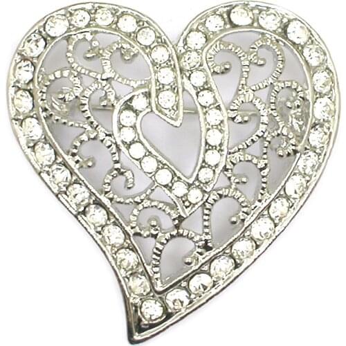 Heart Brooches Fashion Jewelry Mothers Day Brooch Valentines Day Pins Bridesmaid Wedding party Accessories Kids Gift