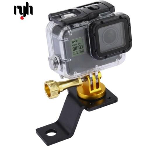 CNC Aluminum Motorcycle Tripod Mount Bracket with Screw for Gopro 9 8 7 6 5 4 3+ OSMO MAX XiaoMI Yi SJ INSTA360 Action Camera