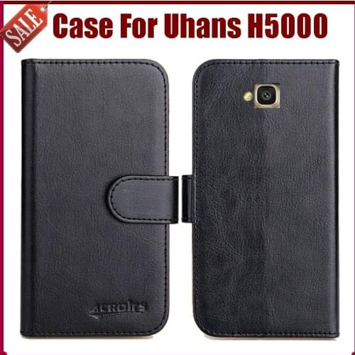Hot Sale! Uhans H5000 Case New Arrival 6 Colors High Quality Flip Leather Protective Phone Cover For Uhans H5000 Case