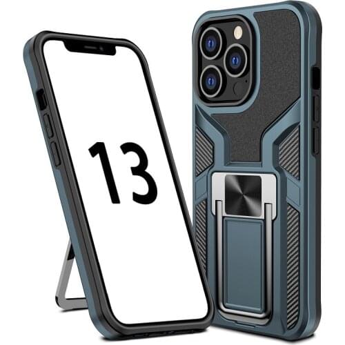 KEYSION Shockproof Case for iPhone 13 Mini 11 12 13 Pro Max Car Holder Stand Ring Back Cover For iPhone XS Max XR 8 7 SE 2020