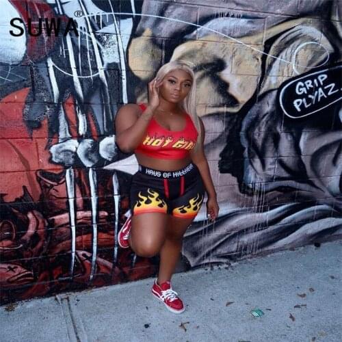 Hot design summer women clothes set print two pieces tops and shorts suit female 2 pieces matching suit outfits