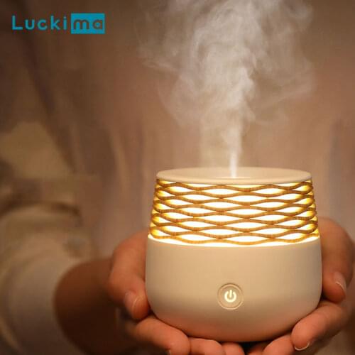 Mini Wood Air Essential Oil Diffuser Humidifier High Quality Hollowed Out USB Mist Maker Aromatherapy Diffuser for Home Office