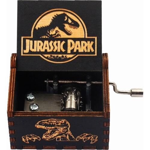 Jurassic Park Halloween Music Box You Are My Sunshine Wooden Hand Crank Music Christmas Gift Birthday Gift New Years Gift