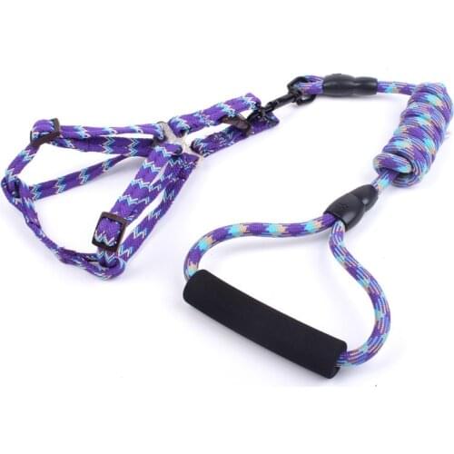 Pet Guider Nylon Dog Harness Leash Set Pet Collar Dogs Lead Pet Walking Harness Leash Set Adjustable Chest For Small Large Dog