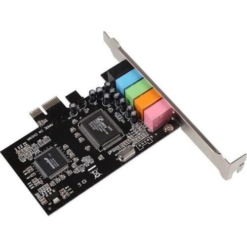 New PCI Express x1 PCI-E 5.1ch CMI8738 Chipset Audio Digital Sound Card Solid capacitors pcie sound card 5.1