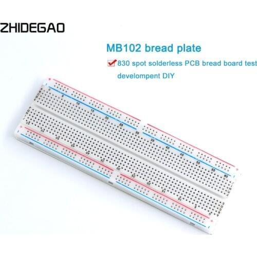 NEW MB-102 MB102 Breadboard 830 Point Solderless PCB Bread Board Test Develop DIY for arduino laboratory SYB-830