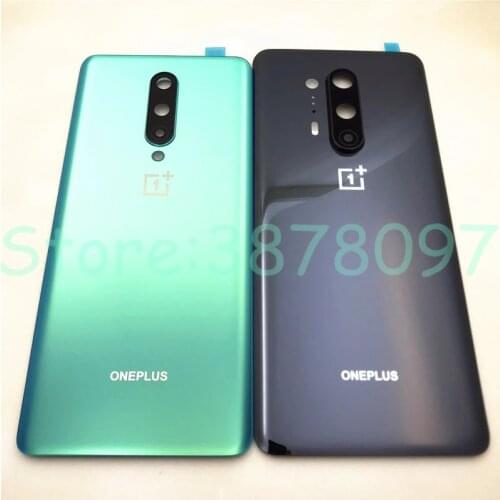 Original New Glass For OnePlus 8 Pro Battery Cover Door Rear For Oneplus 8 Battery Cover Housing Case With Camera Lens