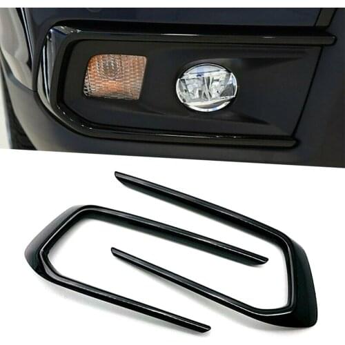 2Pcs Car Front Fog Light Lamp Cover Trim ABS Decor For Honda Passport 2019 2020 ABS Plastic