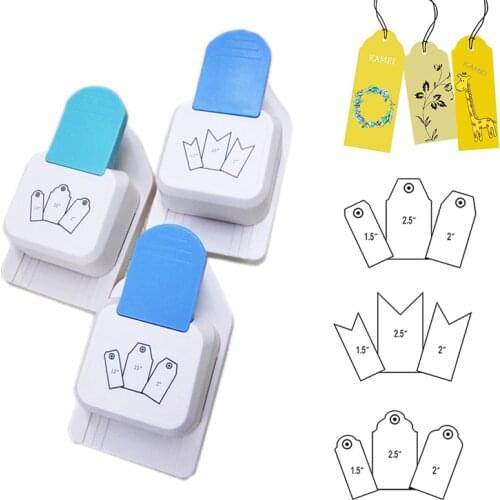 The Punch Tag Top Punch Straight 1.5, 2 Or 2.5 Inch Gift Tag Paper Punches For Scrapbooking Craft DIY Tag Punch Paper Punch