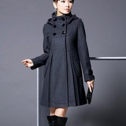 S-4XL Double Breasted Mid-long Trench Coat for Women Casual Slim Cloak Vintage Windbreaker Outwear Invierno Mujer K163814