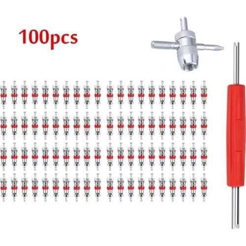 20Pcs/100pcs Tyre Valve Stem Core Part Valve core wrench Car Truck Zinc alloy Tire Tyre Valve Stem Core Part Replacement