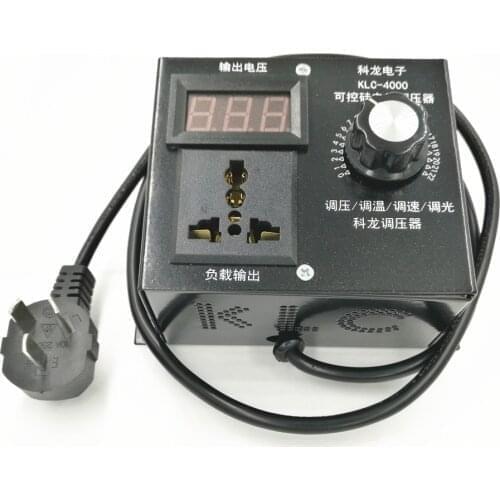 4000W Electronic Regulator Digital Control Thyristor For Fan Motor Electric Drill Fan Speed Governor Thermostat AC220V(6.8)