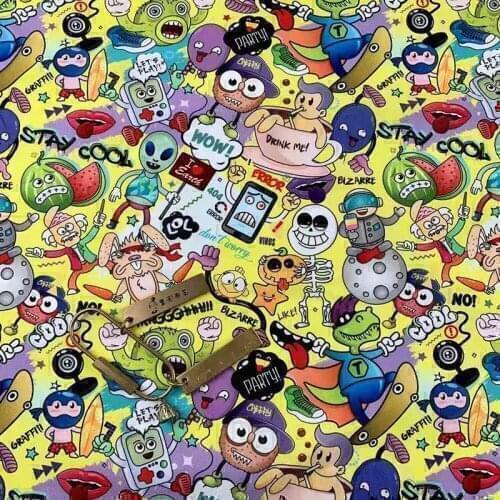 Fabric For Sewing Cloth By The Meter Vintage Printed 100% Cotton Fabric For Kids Clothing DIY Needlework Material Width 110CM