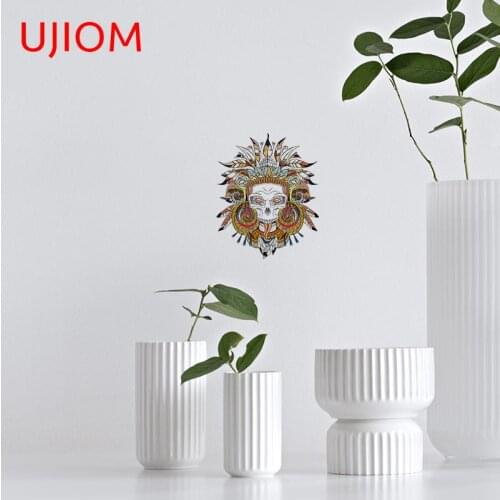 UJIOM Aztec Indian Skull Wall Decorations Living Room Decals Refrigerator Computer Moisture Proof Wall Stickers Wallpaper