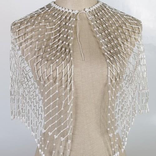 Vintage crystal shoulder chain jewelry handmade glass bead body chain gown gown shoulder chain accessories wholesale