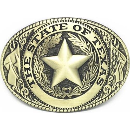Vintage gold star oval Belt Buckle for men women personality punk statement belt buckles western cowboy male female Accessories