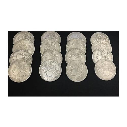 Exploded Morgan Magic Tricks 1 Morgan Coin to 4 to 16 Magia Magician Close Up Gimmick Prop Illusions Mentalism Appearing Magie