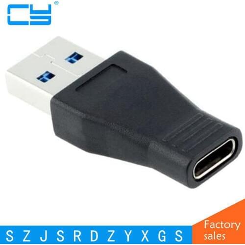 High Speed USB 3.1 Type C Female to USB 3.0 Male Port Adapter USB-C to USB3.0 Type-A Connector Converter / Black Color