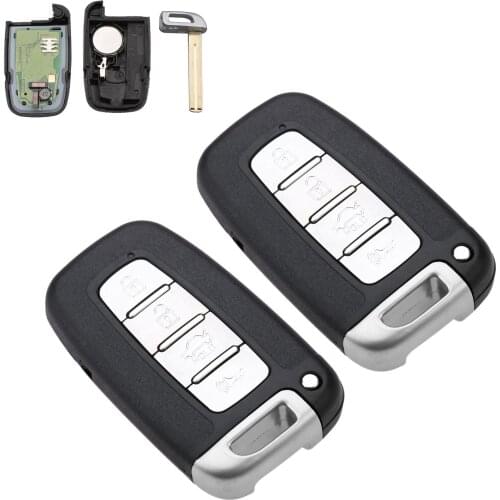 Yetaha 2pcs Car Smart Remote Key For Hyunday Veracruz Santa FE Tucson Elantra GT ID46 Chip SY5HMFNA04 433 MHz 4 Buttons