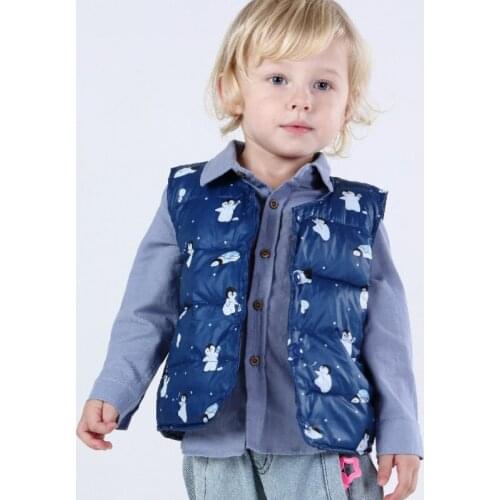 2020 New Baby Girls Down-Cotton Vest Coat for Children Kids Winter Warm Tops Clothes Autumn Boys Cartoon Waistcoat Outwear