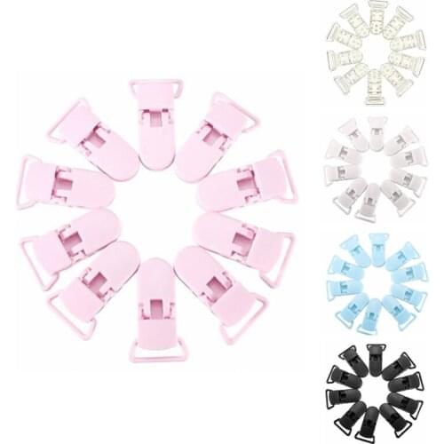 10Pcs Baby Kids T-shape Plastic Pacifier Clips Soother Dummy Style Badge Holder