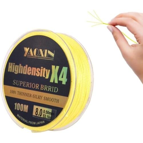 100M 4 Strands Braided Fishing Line PE Multilament Wire Smoother Sink Tip Floating Line New Tools