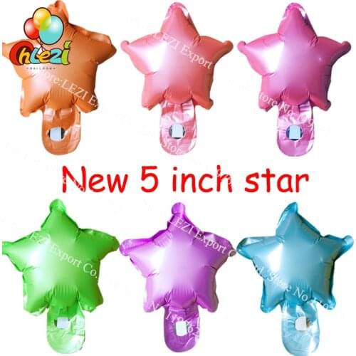 100 pcs 5 inch star Foil balloons Birthday Party Decorations air ballon Wedding Baby Shower Party Supplies Fluorescent color New