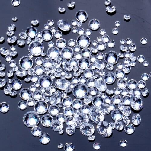 200pcs 0.8~4mm Or Mix Sizes 5A White Round Cut Silver Color For Woman Jewelry Loose Cubic Zirconia DIY CZ Gems