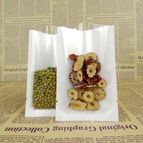 6*9cm White / Clear Plastic Bag Open Top Food Storage Packaging Bag Heat Seal Vacuum Packing Pouches Sugar Cookies Tea Polybag