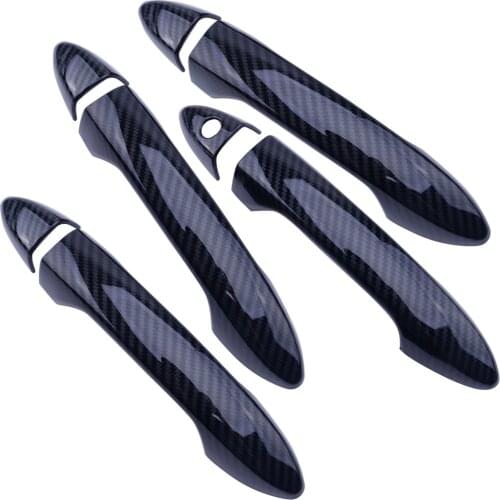 8PCS/SET Carbon Fiber Texture Plastic Door Handle Case Covers Trims fit for Honda Accord 2013 2014 2015 2016 2017