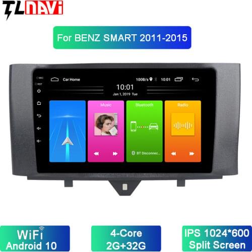 Android 10 Car Radio GPS Navigation For Benz Smart Fortwo 2011-2015 Car DVD Player WIFI