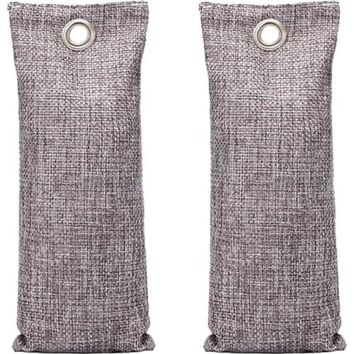 Bamboo Charcoal Air Purifying Bag (2 Pack) 50G Activated Charcoal Odor Absorber Natural Air Freshener For Home Shoe Odor Elimina
