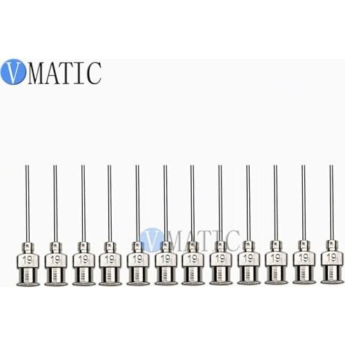 Free Shipping 12Pcs 1 Inch Needle Tip Length 19G Brass And Stainless Steel Dispenser Needle Tips