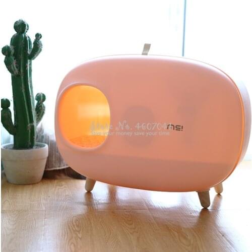 Large Cat Toilet Fully Enclosed Litter Box Basin Anti Splashing Integrated Litter Basin Cat Excrement Basin Cat Bedpans Pink