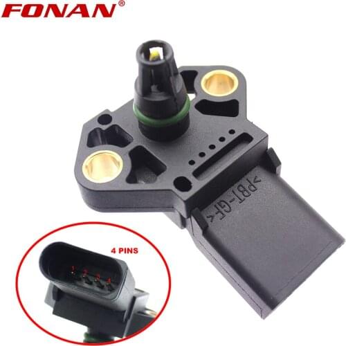 Turbocharger Boost MAP Pressure Sensor For AUDI A3 A4 A6 Q3 TT 1.8 2.0 038906051D 0261230073 0261230074