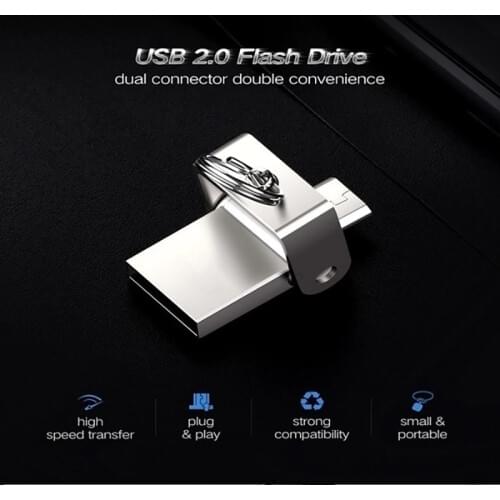 OTG 3 IN 1 pen drive 32GB Micro usb 2.0 memory stick 64GB pendrive 128GB 16GB usb flash pen metal For Type-C usb Key flash drive