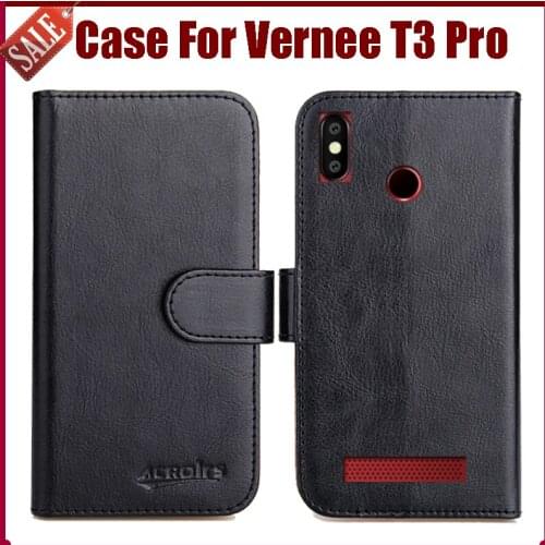 Hot Sale! Vernee T3 Pro Case New Arrival 6 Colors High Quality Flip Leather Protective Cover For Vernee T3 Pro Case Phone Bag