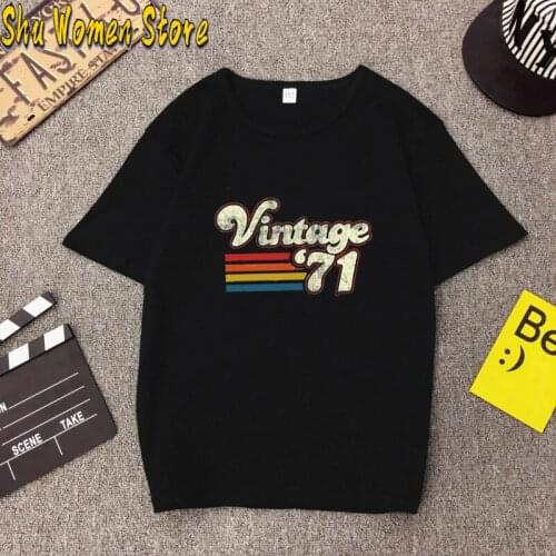 Summer Women T Shirt vintage The 1970s Print Tshirt Harajuku Vintage Shirt Summer Vogue Tops Female T-shirt Clothes kpop